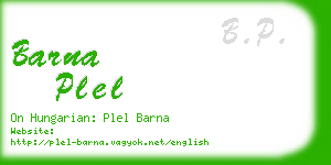 barna plel business card